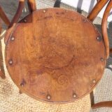 4 curved wooden bistro chairs