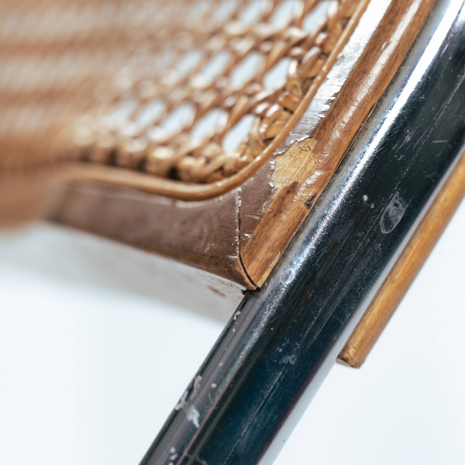 Castelli Plia wicker folding chairs Giancarlo Piretti, set of 8