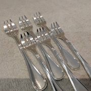 6 silver-plated oyster forks by Christofle, Albi pattern
