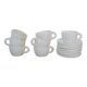 Series of 7 vintage ceramic cups and saucers by Le Pot de Terre
