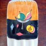 Hand painted italian ceramic, mid century, still life