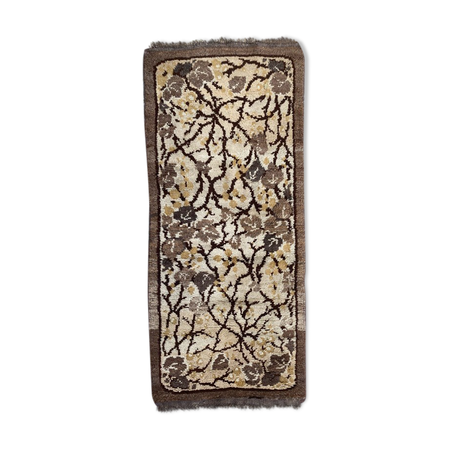 Old European art deco rug 84x184 cm