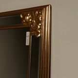 Large Revival Mirror in Gilded Resin by Deknudt Belgium 1980s
