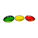 Trio of colorful ramekins 50s, ceramic