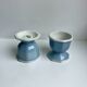 Duo de coquetiers limoges bleu ciel années 50
