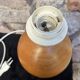 Pied de lampe boule bois massif années 80
