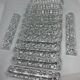 12 knife holders in cut crystal triangular shape