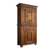 Buffet ancien deux corps en noyer 1800