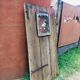 Old wooden door fir look barnwood with window 1800s
