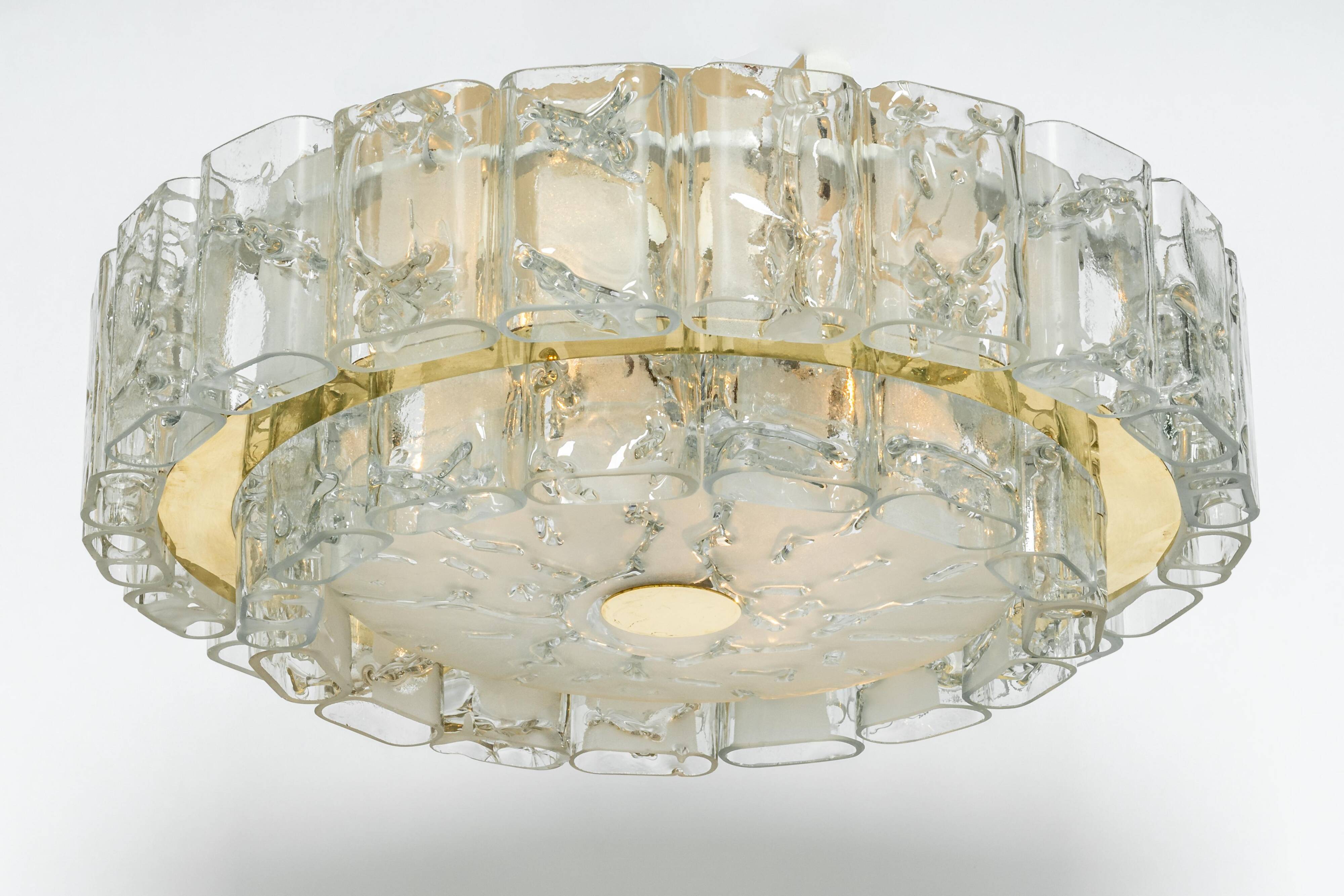 Glass tube chandelier from Murano by Doria, Germany, 1960s.