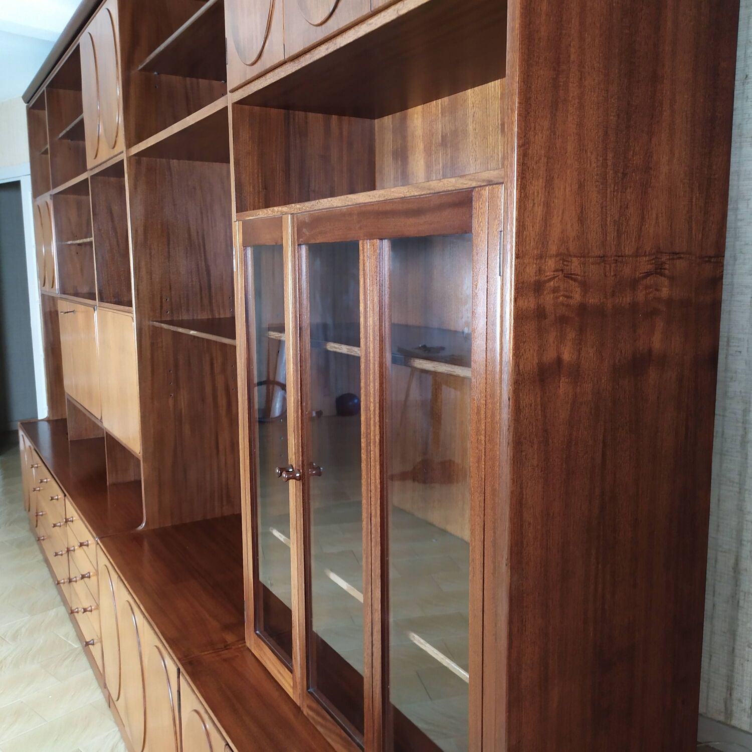 Vintage bookcase jacques hauville