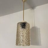 Amber bubble glass pendant light from the 60s