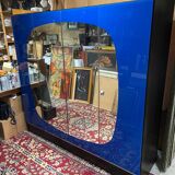 Vintage blue mirror wardrobe from the 70s.