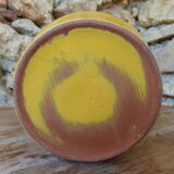 Yellow glazed earth vase