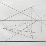 Old drawing - study of geometry - Ecole Royale Polytechnique 1824
