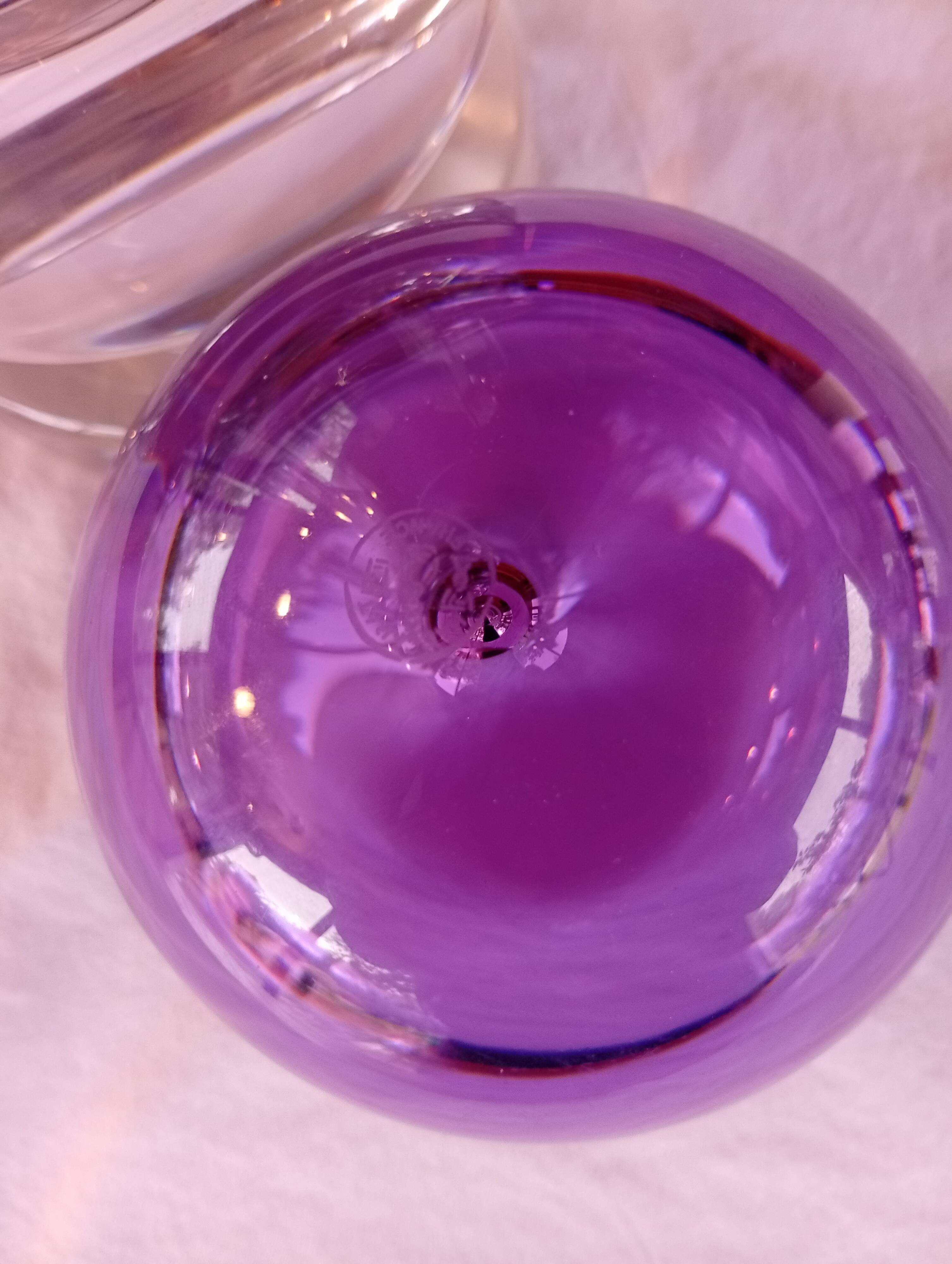 Vase "Cana" et boule "Sirius" en cristal de Baccarat
