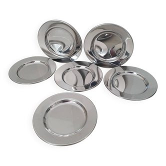 Alessi Alfra / Small presentation plates in 18/8 stainless steel
