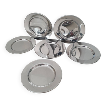 Alessi Alfra / Petites assiettes de présentation en inox 18/8