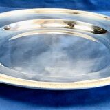 Round semi-hollow plate silver-plated Gallia Christofle Malmaison Empire