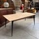 Old fir table with Tolix legs.