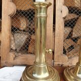 pair of brass candlesticks