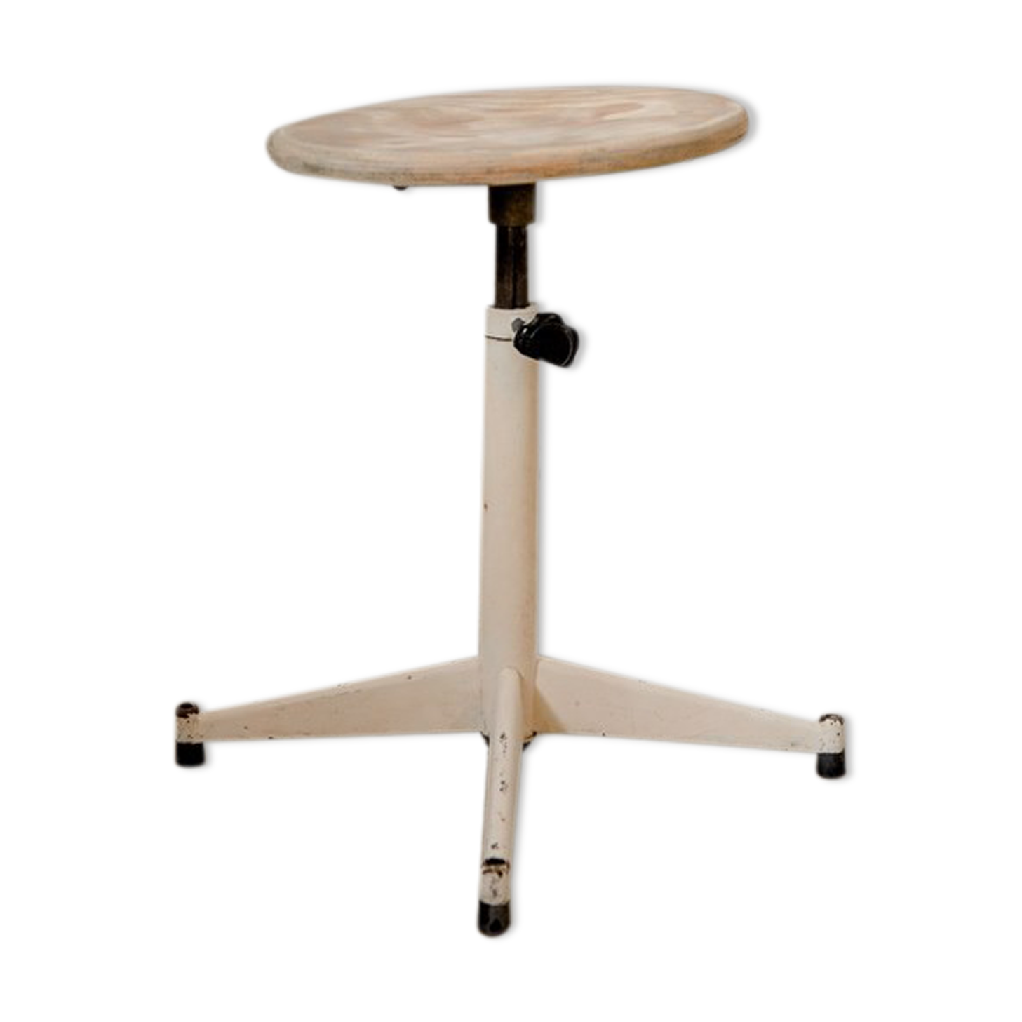 Industrial Cream Stool
