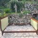Mahogany empire bed with gooseneck 140x190
