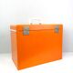 1970 - Orange binder suitcase with hanging folder archive