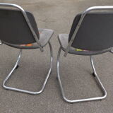 Duo of vintage cantilever chairs