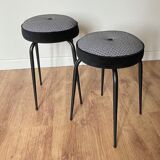 Black and white stools