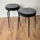 Black and white stools
