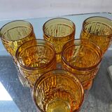 Series of 6 glasses and carafe from the 70s Italy