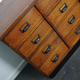 German apothecary cabinet in oak, mid-twentieth century