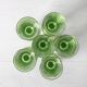 Ensemble de 6 verres vintage à pieds verts / flûtes à liqueur rares des années 50