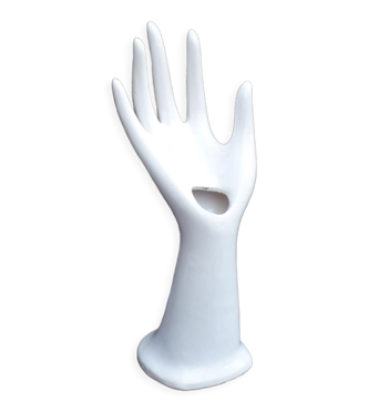 Soliflore vintage porcelaine blanche années 70