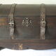 Wooden bulging treasure box