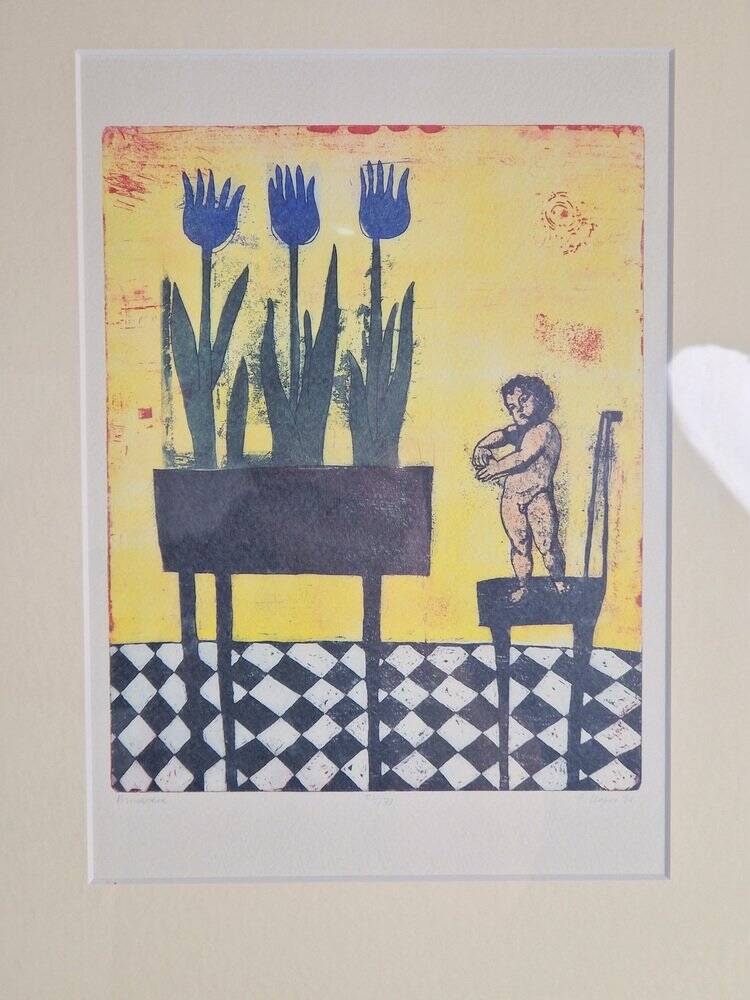 Eliza Kopec, Primavera, 1990s, Lithograph, Framed