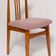 Powder pink boucle chair from the mid-century by M. Zielinski, Europe, 1960s.