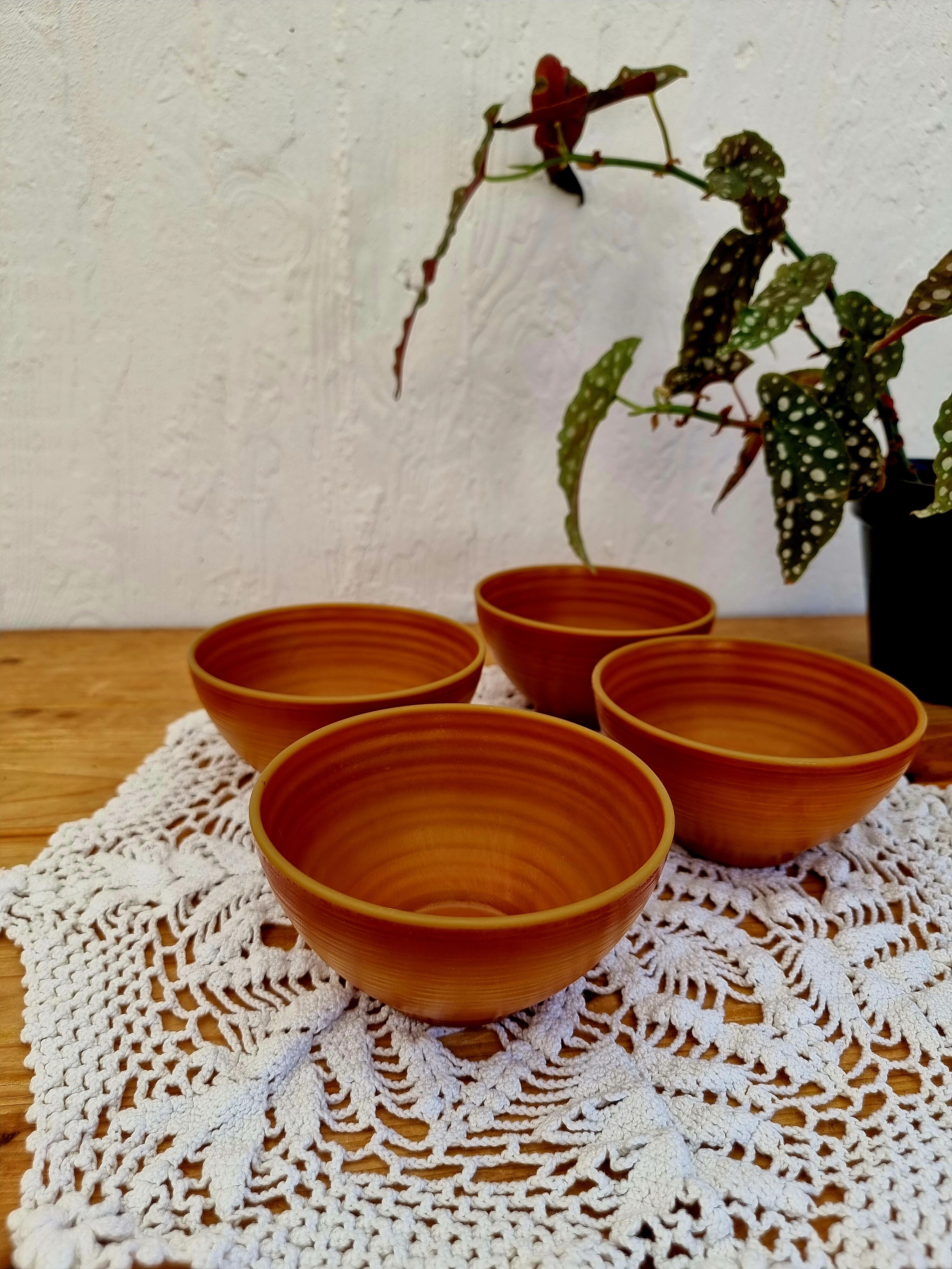 Set of 4 bowls Arcopal model Volcano