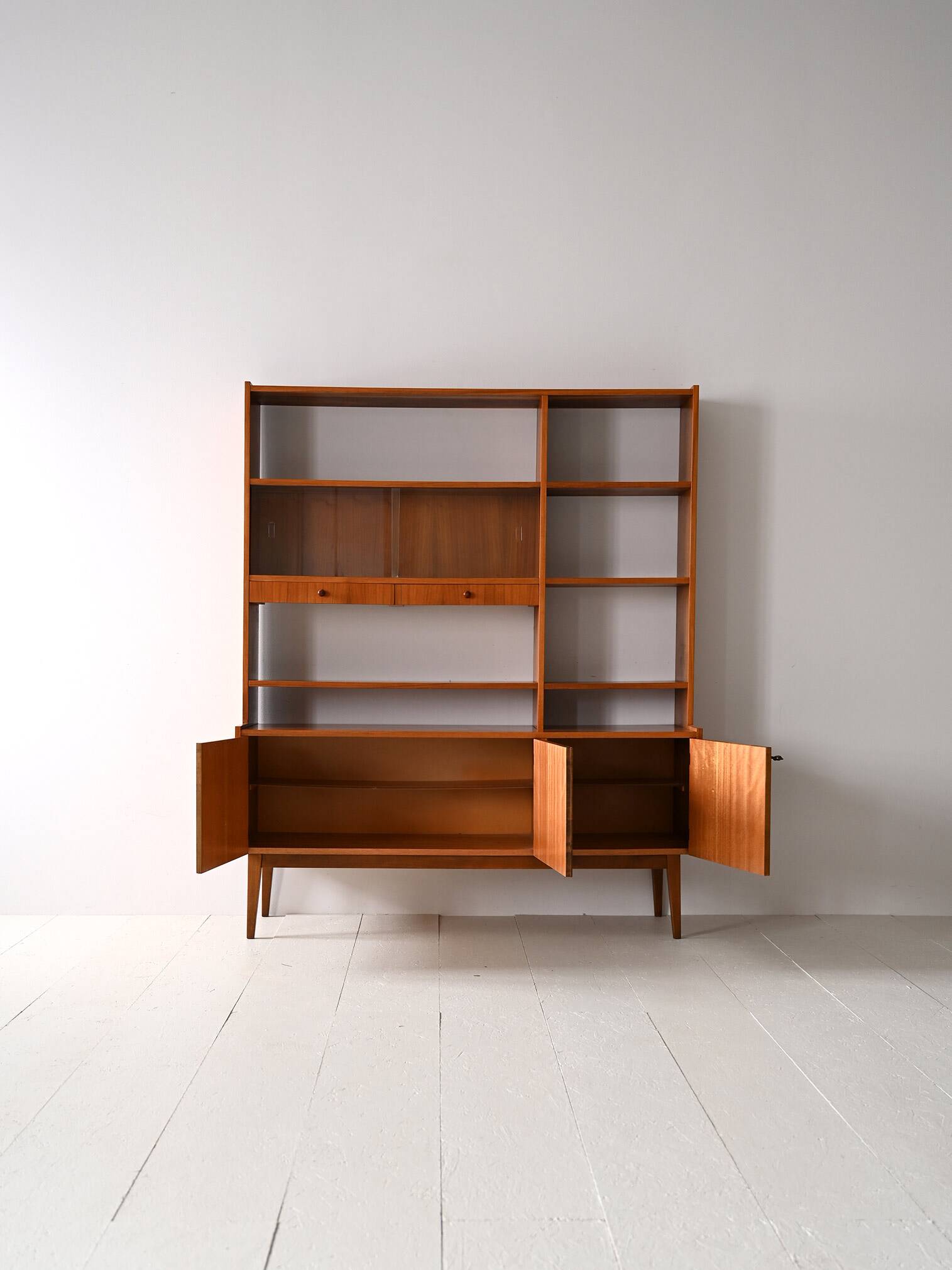 Sideboard bookcase with display cabinet