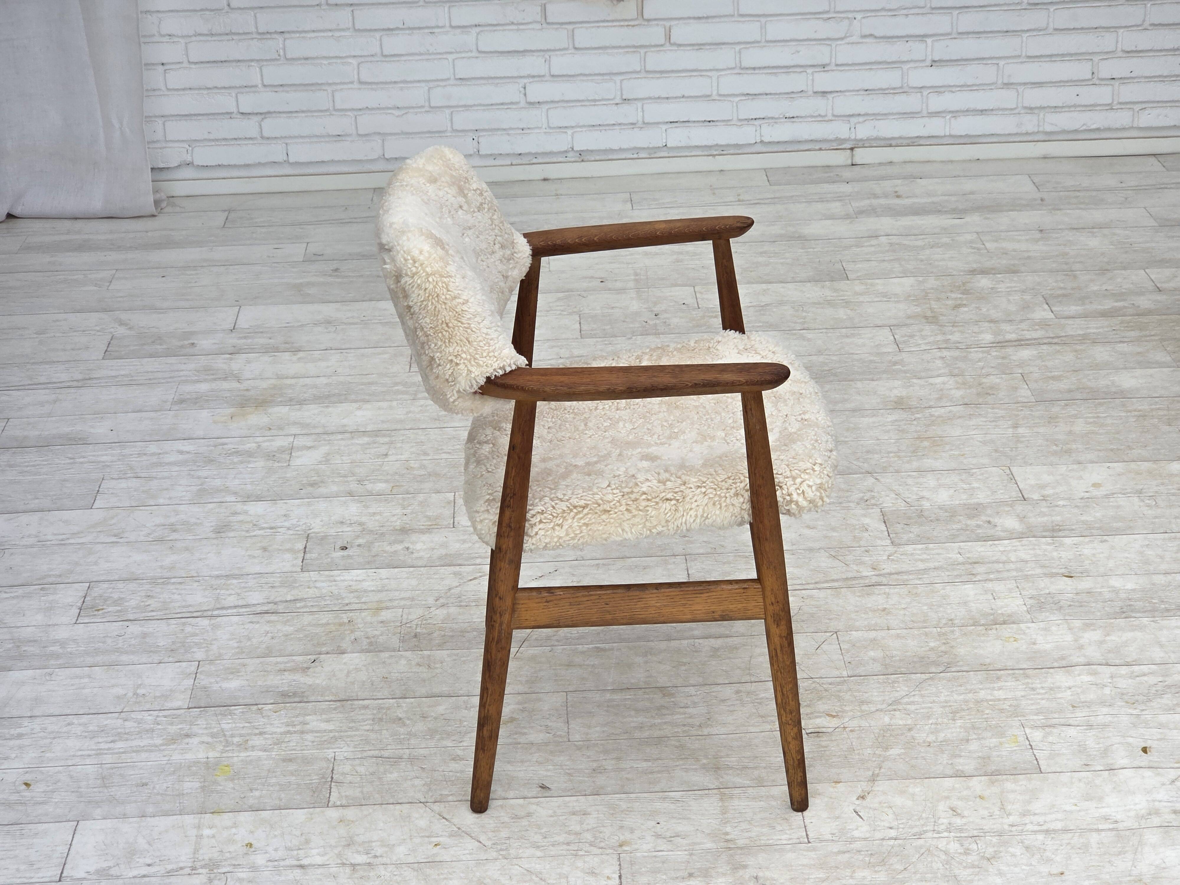 1960s, Danish design by Erik Kirkegaard, model 43, genuine sheepskin.