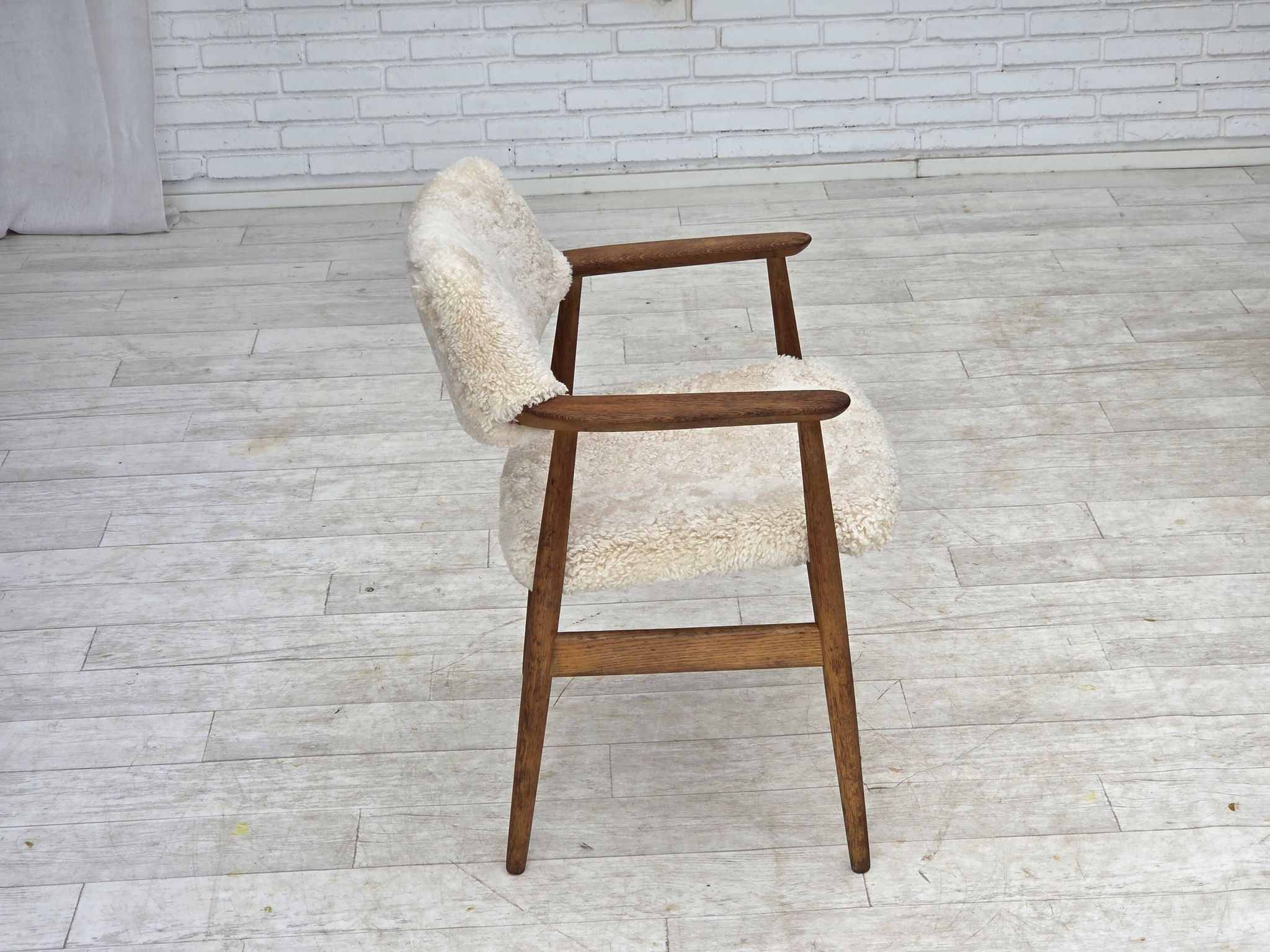 1960s, Danish design by Erik Kirkegaard, model 43, genuine sheepskin.