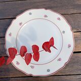 5 dessert plates with small retro flowers, from Union Porcelainière Limoges
