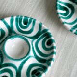 Set of two handmade ceramic egg cups