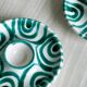 Set of two handmade ceramic egg cups