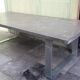 Brutalist coffee table chrome metal and slate Studio Draenert 1970 Germany