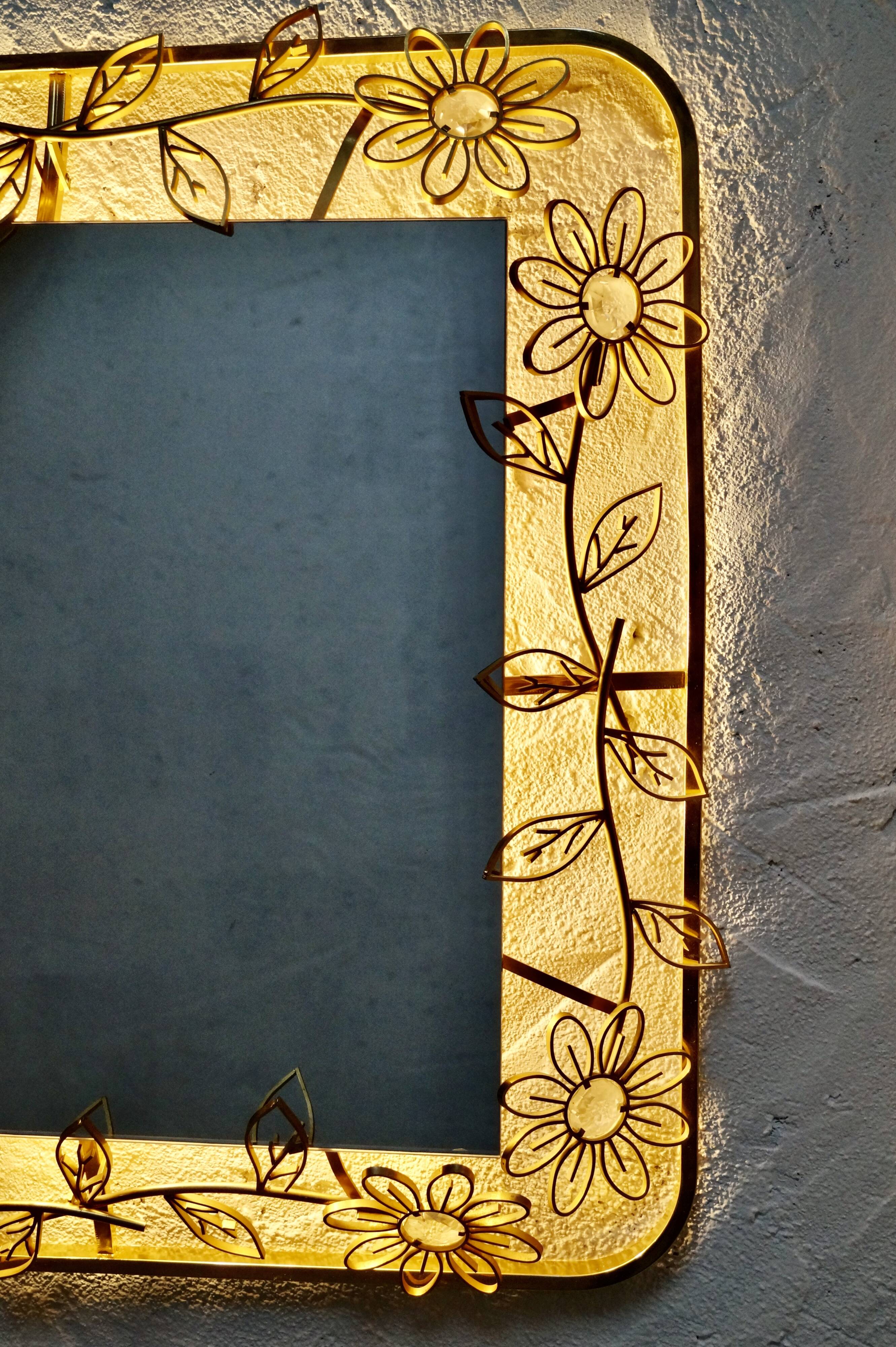 Mirror by Palwa, illuminated, 70s