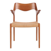 Dining chair - Model 55 - Teak & woven seat - N.O. Møller - J.L. Møllers Møbelfabrik - 1960s