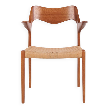 Dining chair - Model 55 - Teak & woven seat - N.O. Møller - J.L. Møllers Møbelfabrik - 1960s