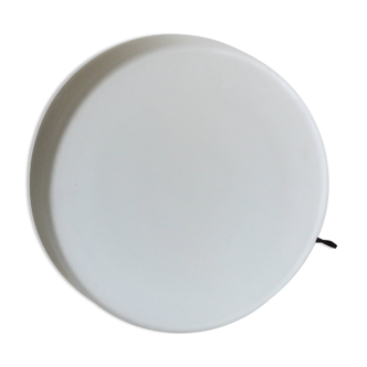 Wall or ceiling light in matt white opaline, 60s/70s